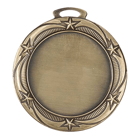 Antique Gold 2 3/4" Star 2" Insert Holder Medal