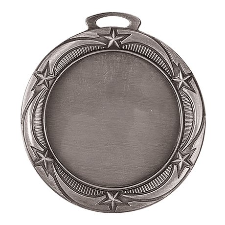 Antique Silver 2 3/4" Star 2" Insert Holder Medal