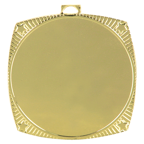 Bright Gold 2 1/8" Square Star 2" Insert Holder Medal