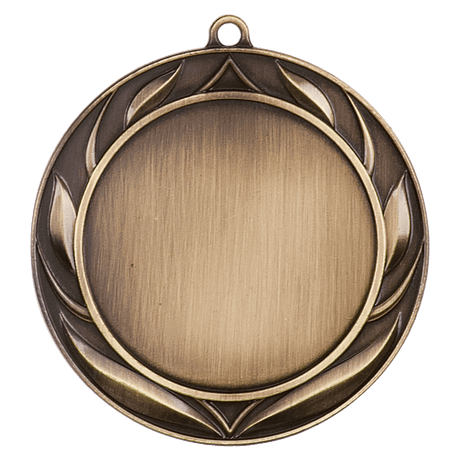 Antique Gold 2 3/4" Wreath 2" Insert Holder Medal