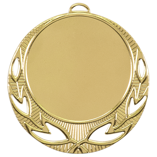 Bright Gold 2 3/4" Open Wreath 2" Insert Holder Medal