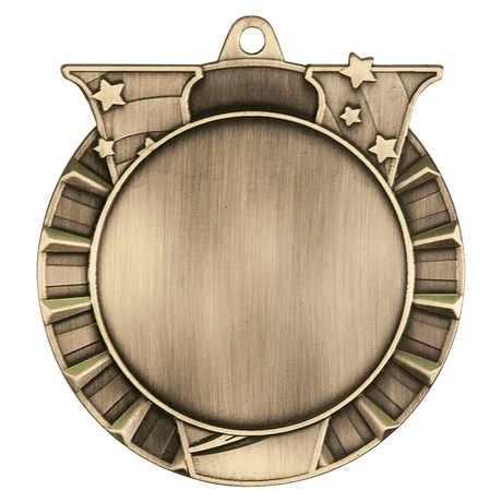 Antique Gold 2 3/4" Victory 2" Insert Holder Medal
