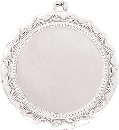 Bright Silver 2 3/4" Sun 2" Insert Holder Medal