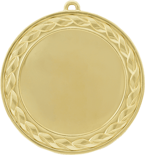 Bright Gold 2 3/4" Weave 2" Insert Holder Medal