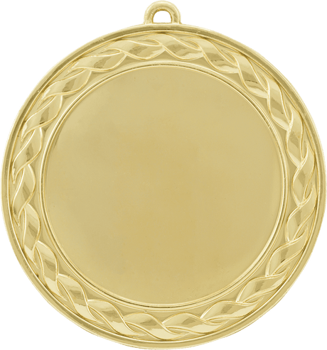 Bright Gold 2 3/4" Weave 2" Insert Holder Medal