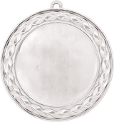 Bright Silver 2 3/4" Weave 2" Insert Holder Medal