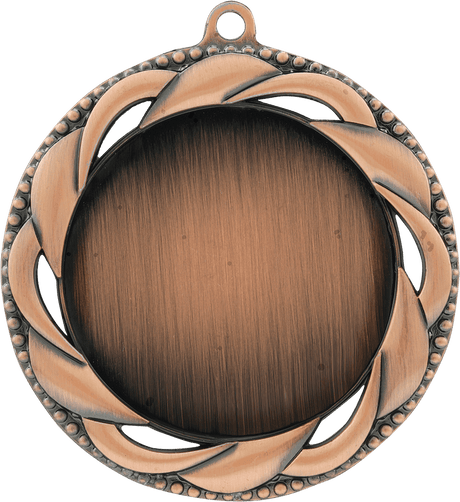 Antique Bronze 2 3/4" Rosette 2" Insert Holder Medal