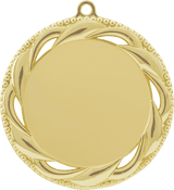 Bright Gold 2 3/4" Rosette 2" Insert Holder Medal