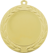 Bright Gold 2 3/4" Wreath 2" Insert Holder Medal