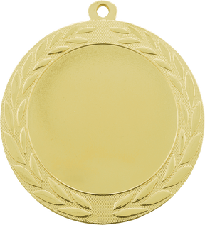Bright Gold 2 3/4" Wreath 2" Insert Holder Medal