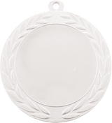 Bright Silver 2 3/4" Wreath 2" Insert Holder Medal
