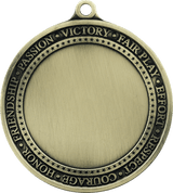 Antique Gold 2 3/4" Inspirational 2" Insert Medal Holder