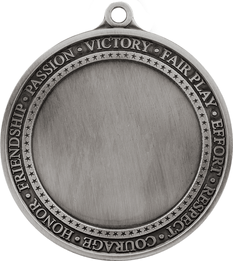 Antique Silver 2 3/4" Inspirational 2" Insert Medal Holder