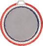Red/White/Blue 2 3/4" Bling 2" Insert Holder Medal