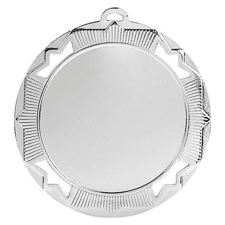 Bright Silver 2 3/4" Crown 2" Insert Holder Medal