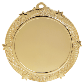Bright Gold 2 3/4" 6-Star 2" Insert Medal Holder