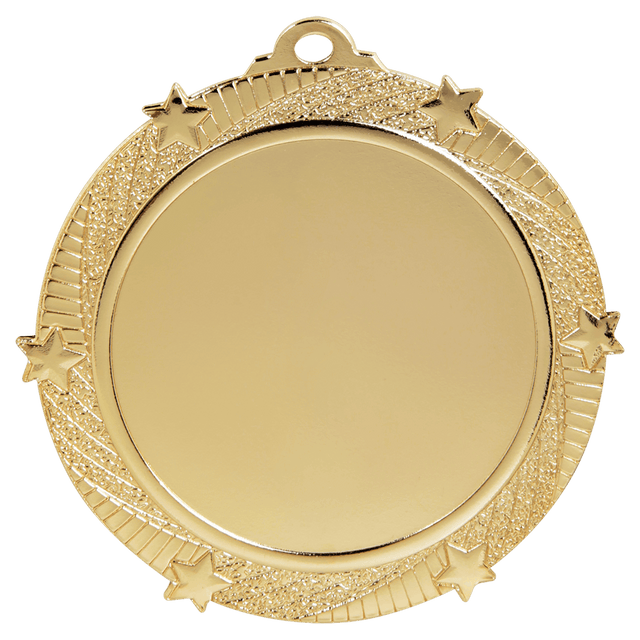 Bright Gold 2 3/4" 6-Star 2" Insert Medal Holder