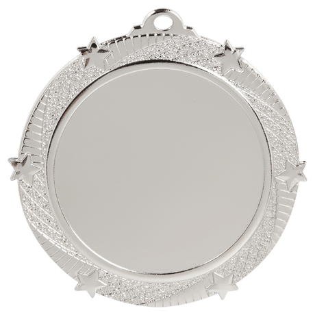 Bright Silver 2 3/4" 6-Star 2" Insert Medal Holder