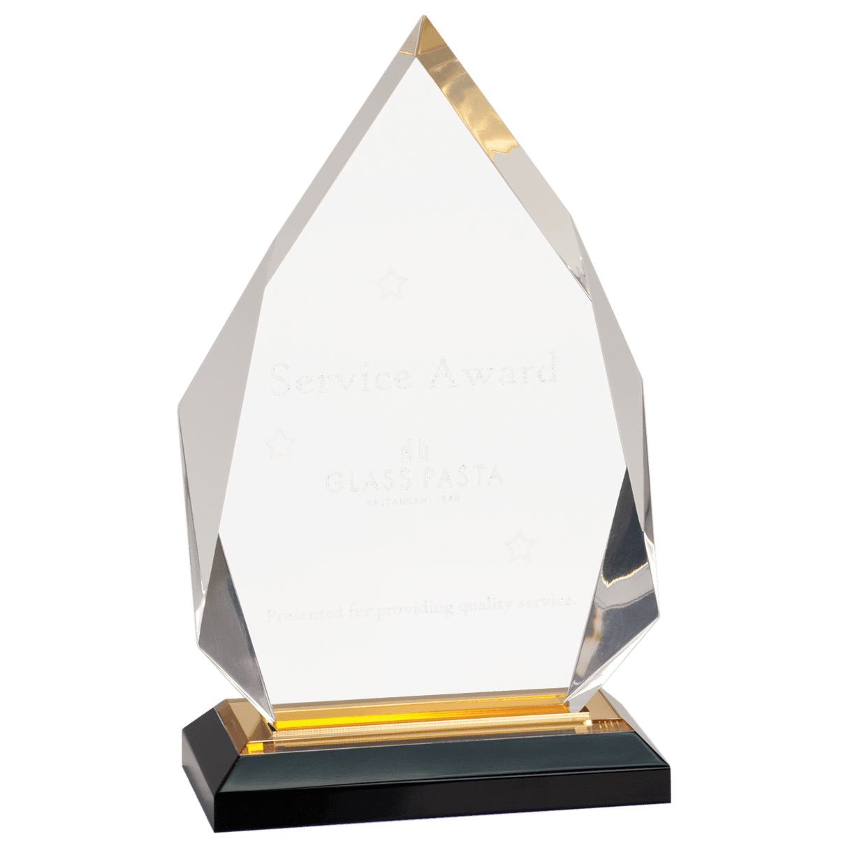 Gold 5 1/4" x 8 3/4" Diamond Impress Acrylic