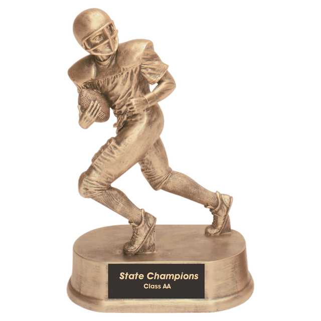 7 3/4" Antique Gold Football Resin