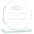 6" Octagon Jade Glass Award