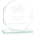 6 1/2" Octagon Jade Glass Award