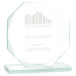 7 1/2" Octagon Jade Glass Award