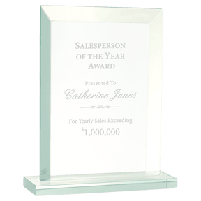 8 1/2" Rectangle Jade Glass Award