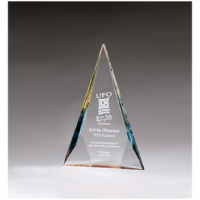 7 3/4" x 11" x 1 1/8" (Tapered) Diamond Series Crystal with Prism-Effect