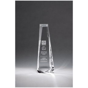 5 1/8" x 11" x 2" (Tapered) Crystal Obelisk