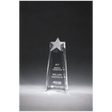 2 1/2" x 7 1/2" x 1 1/2" (Tapered) Star Trophy Carved From a Block of Crystal