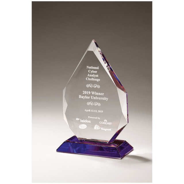 5" x 7 5/8" Flame Series Crystal with Prism-Effect Base