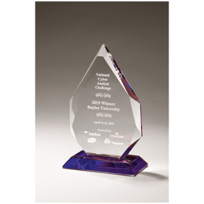 5 3/8" x 8 7/8" Flame Series Crystal with Prism-Effect Base