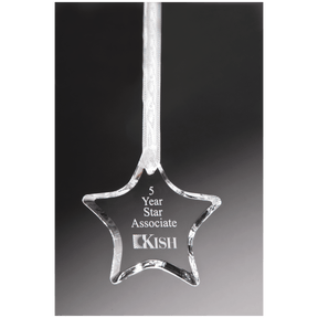3 1/2" Crystal Star Ornament