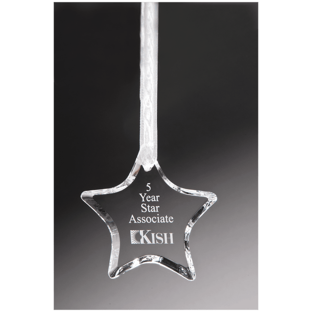 3 1/2" Crystal Star Ornament