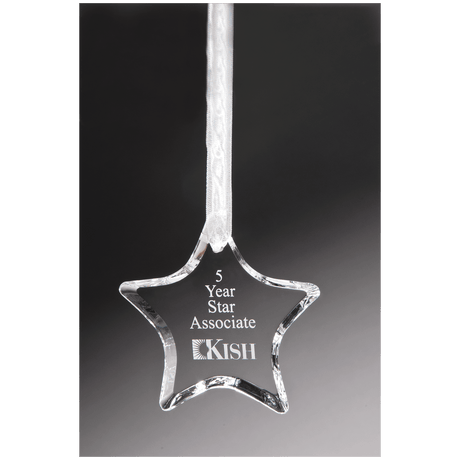 3 1/2" Crystal Star Ornament