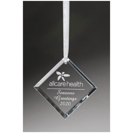 2 3/4" Crystal Diamond Ornament