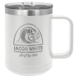 Polar Camel 15 oz. White Vacuum Insulated Mug with Slider Lid