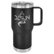 Polar Camel 20 oz. Black Vacuum Insulated Travel Mug with Slider Lid