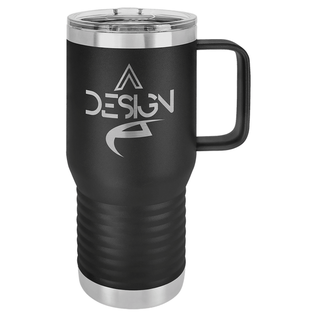 Polar Camel 20 oz. Black Vacuum Insulated Travel Mug with Slider Lid