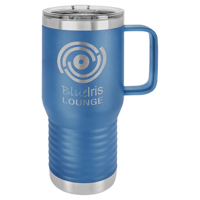 Polar Camel 20 oz. Royal Blue Vacuum Insulated Travel Mug with Slider Lid