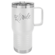 Polar Camel 20 oz. White Vacuum Insulated Travel Mug with Slider Lid