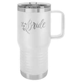 Polar Camel 20 oz. White Vacuum Insulated Travel Mug with Slider Lid