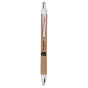Light Brown Laserable Leatherette Pen