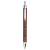 Dark Brown Laserable Leatherette Pen