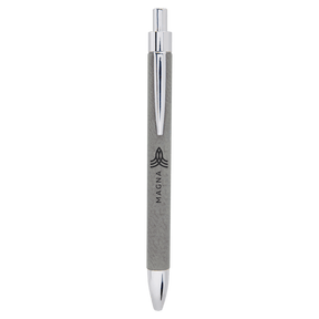 Gray Laserable Leatherette Pen