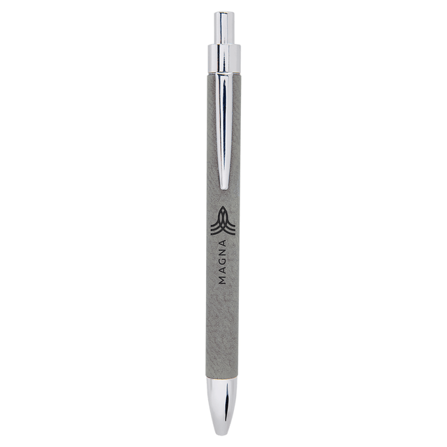 Gray Laserable Leatherette Pen