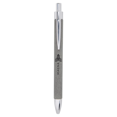 Gray Laserable Leatherette Pen