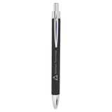 Black/Silver Laserable Leatherette Pen