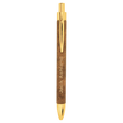 Rustic/Gold Laserable Leatherette Pen